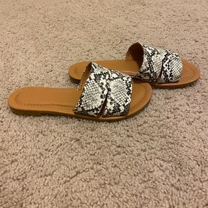 snakeskin sandals